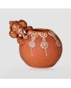 Handpainted Baby Ganesha Rolling On The Matki - Ganesha